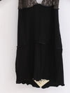 BASERANGE France organic cotton Nehru lace patchwork vest camisole BAS-TONT-LA-SP25-BLACK (BROWN)